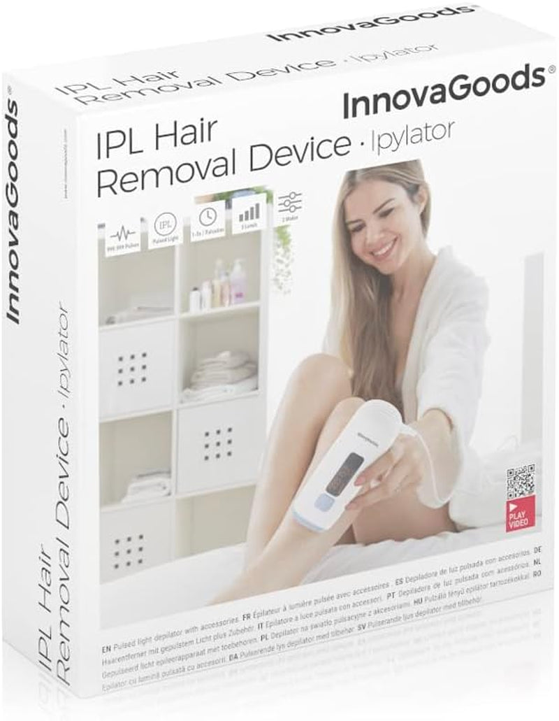 ® Dépilateur À Lumière Pulsée Avec Accessoires Ipylator, Élimine Les Poils De Manière Permanente, Avec 5 Niveaux D'Intensité, Idéal Pour La Maison.
